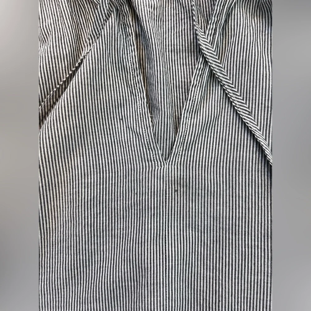 🔵 NWOT ANN TAYLOR LOFT Gray & White Striped Chambray Sleeveless Top | Size M - Picture 11 of 11